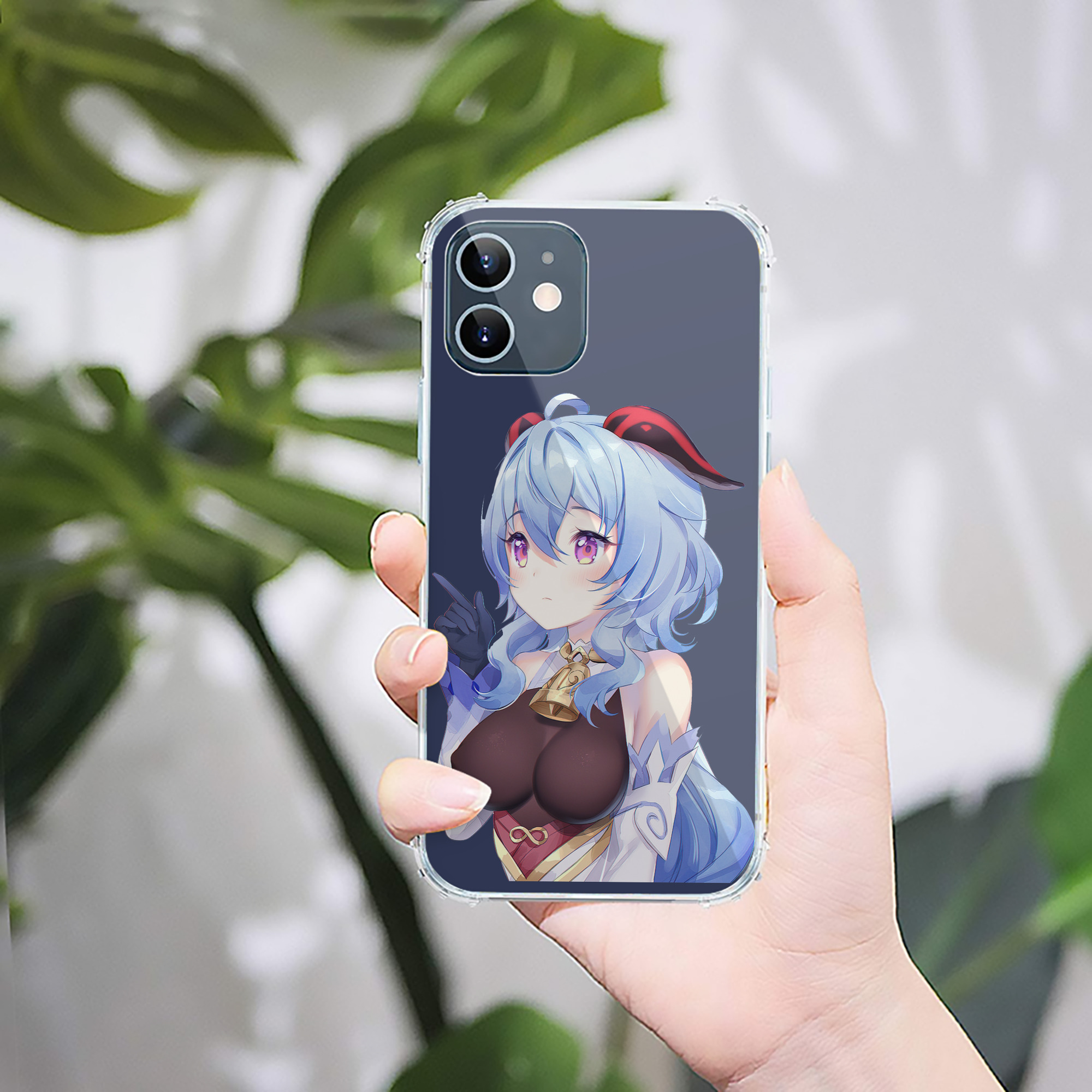 げんし神 甘雨 かんう genshin Ganyu 【iPhone 12シリーズ対応】透明スマホケース（クリアソフトケース）